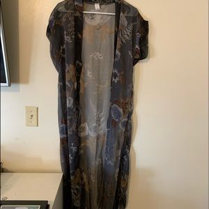 Long polyester floral night gown cover